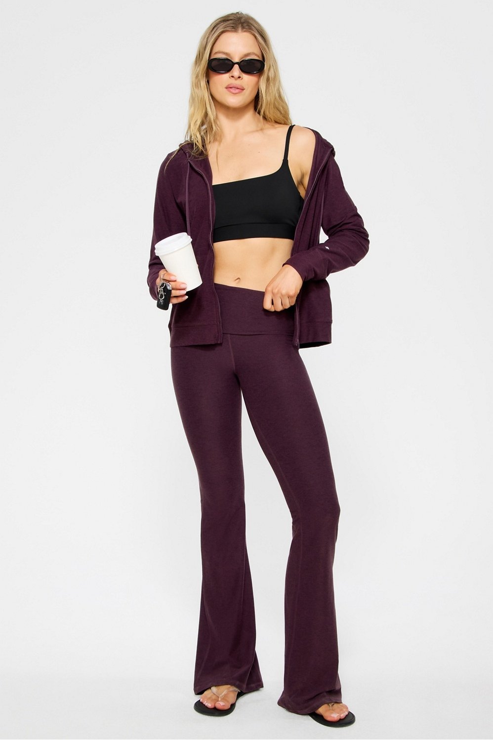 Fabletics Cloud Jersey Foldover Flare