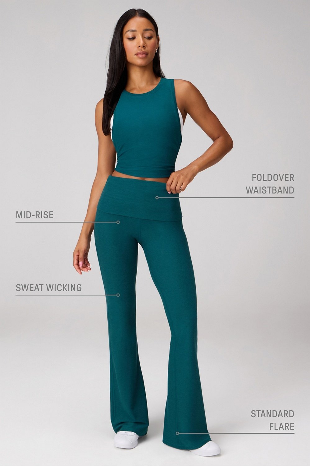 Fabletics Cloud Jersey Foldover Flare