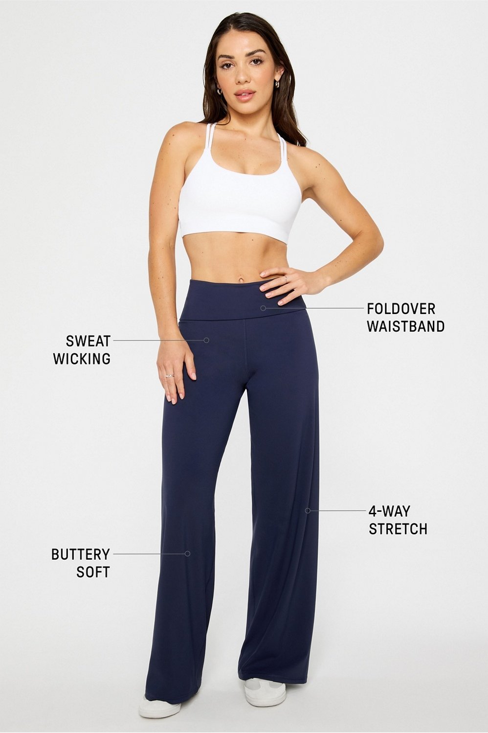 Fabletics PureLuxe Foldover Straight Leg Pant
