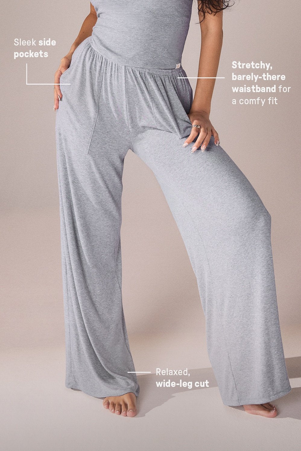 Fabletics Soft Rib Wide Leg Pant