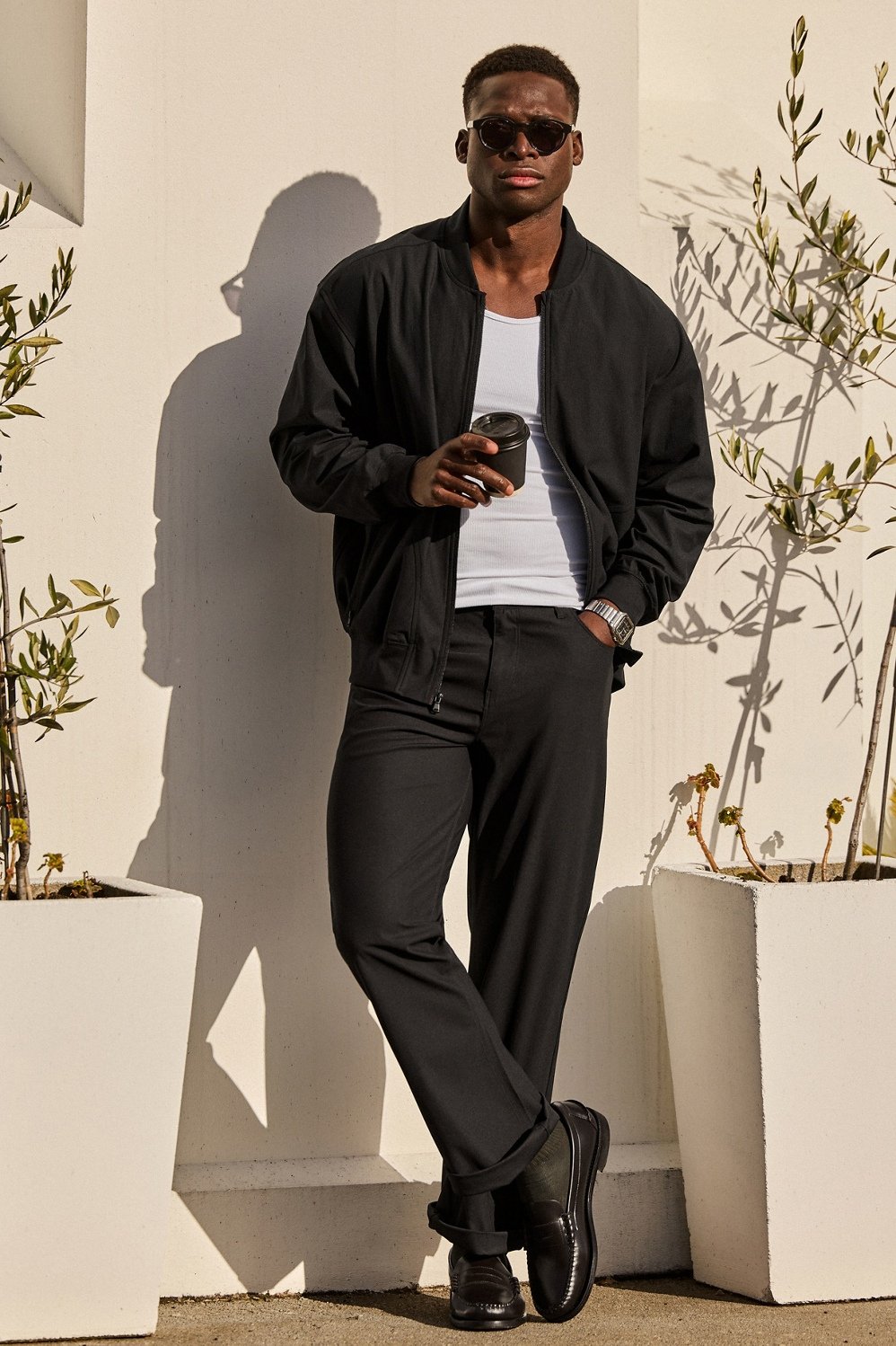 Men's Fabletics The Don 5-Pocket Pant, Baggy Fit, worn