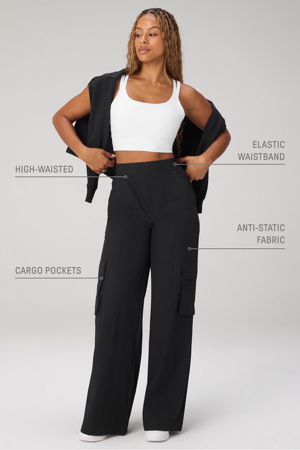 Fabletics Downtown Wide Leg Cargo Pant