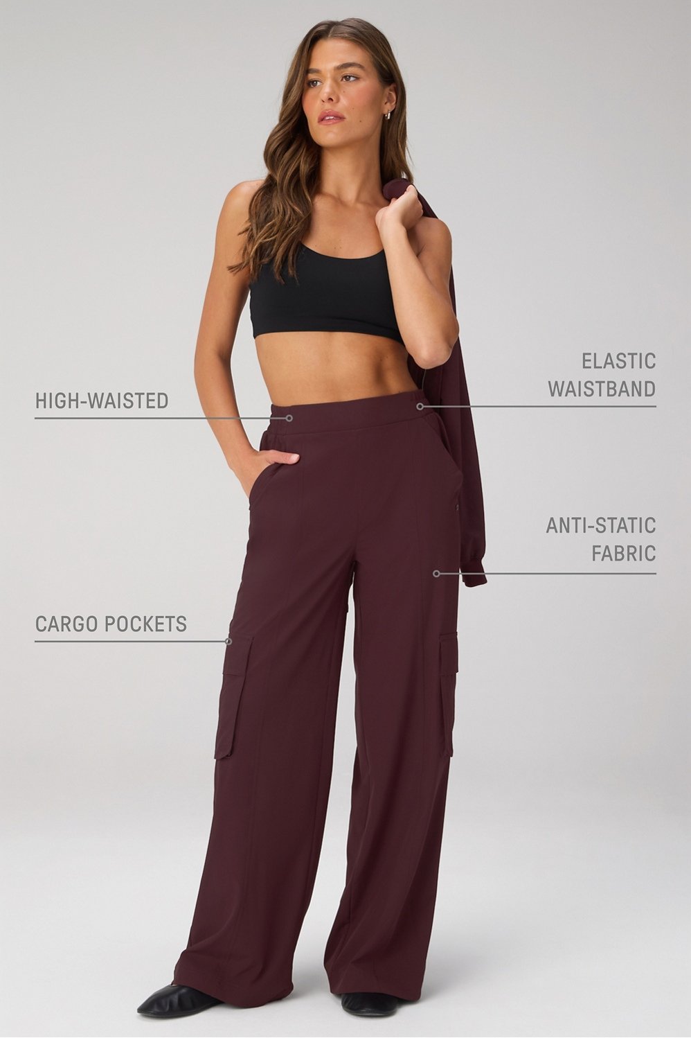 Fabletics Downtown Wide Leg Cargo Pant