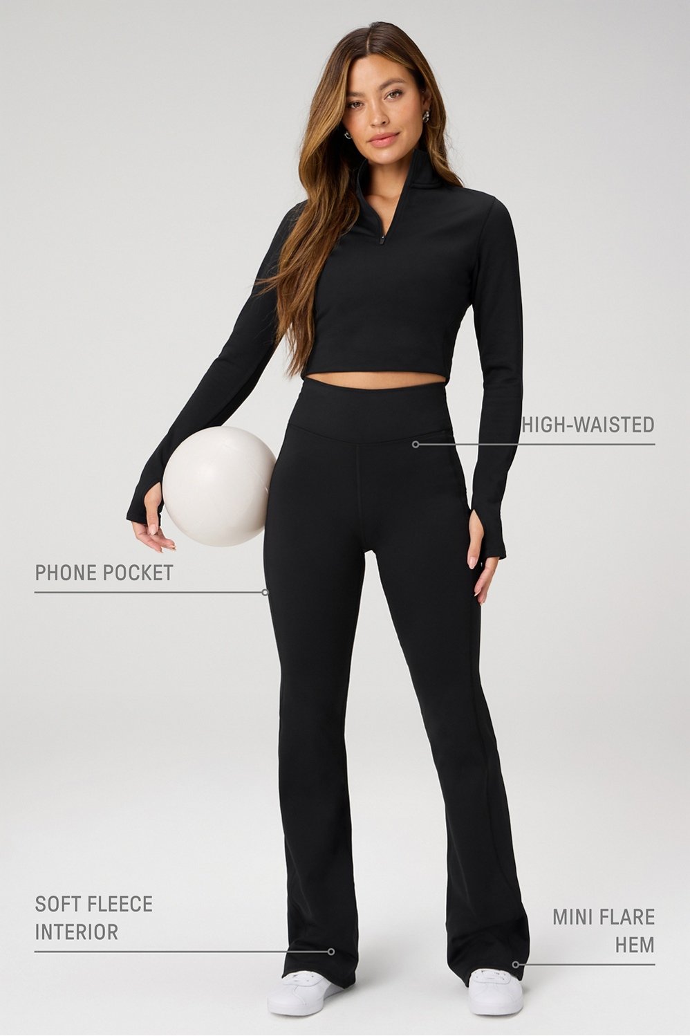 Fabletics Cold Weather Pocketed High-Waisted Mini Flare