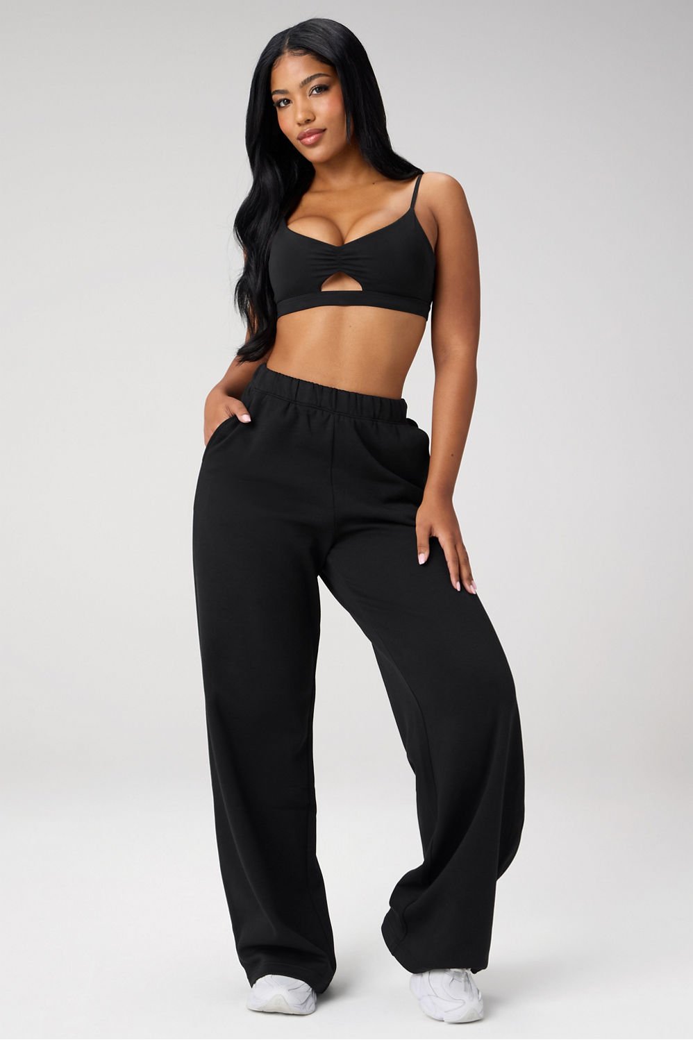 Fabletics Cozy Fleece Wide Leg Sweatpant