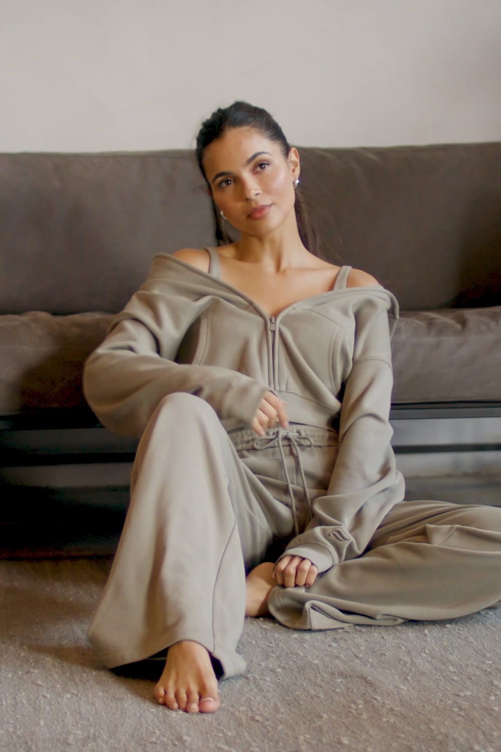 Fabletics Cozy Fleece Wide Leg Sweatpant