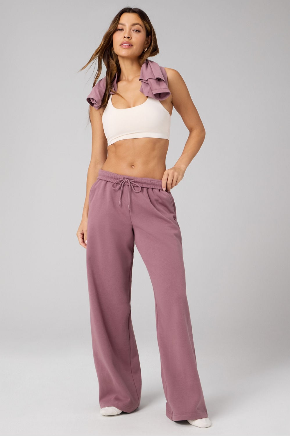Fabletics Cozy Fleece Wide Leg Sweatpant