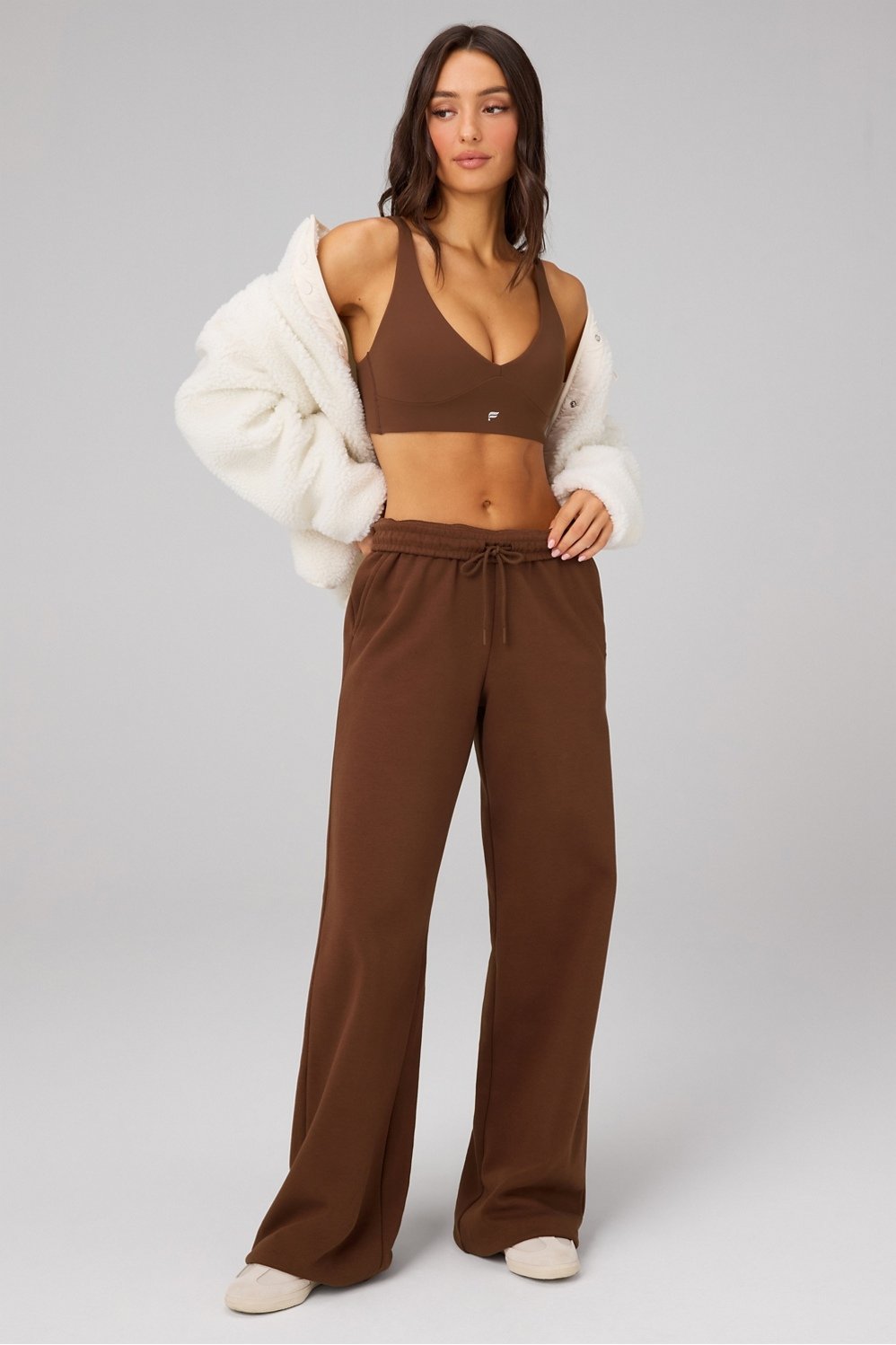 Fabletics Cozy Fleece Wide Leg Sweatpant