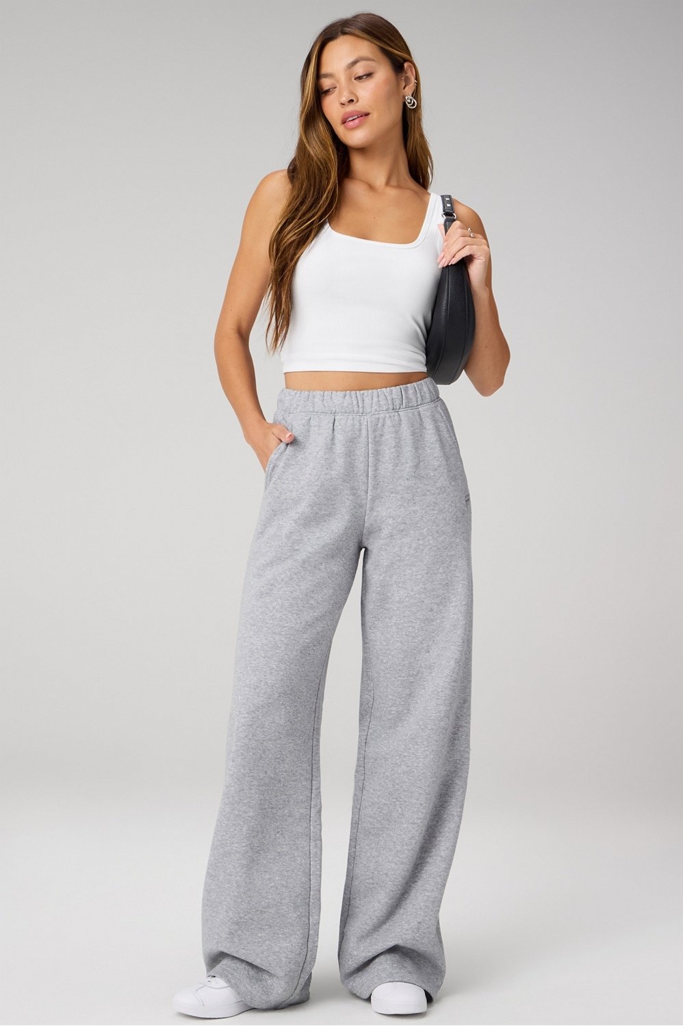 Fabletics Cozy Fleece Wide Leg Sweatpant
