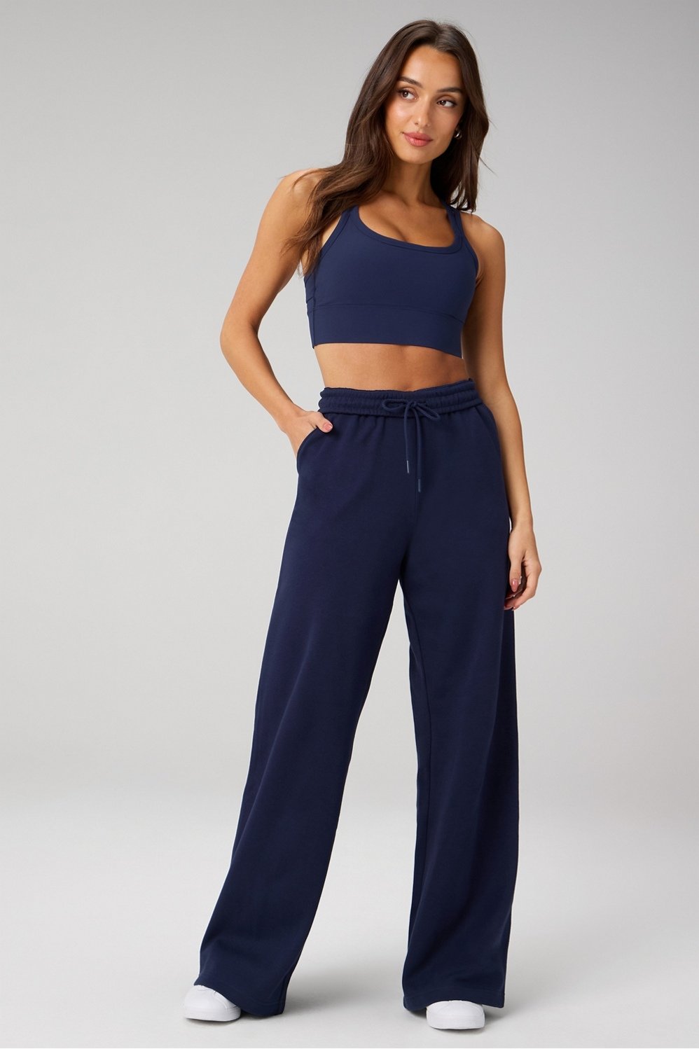 Fabletics Cozy Fleece Wide Leg Sweatpant