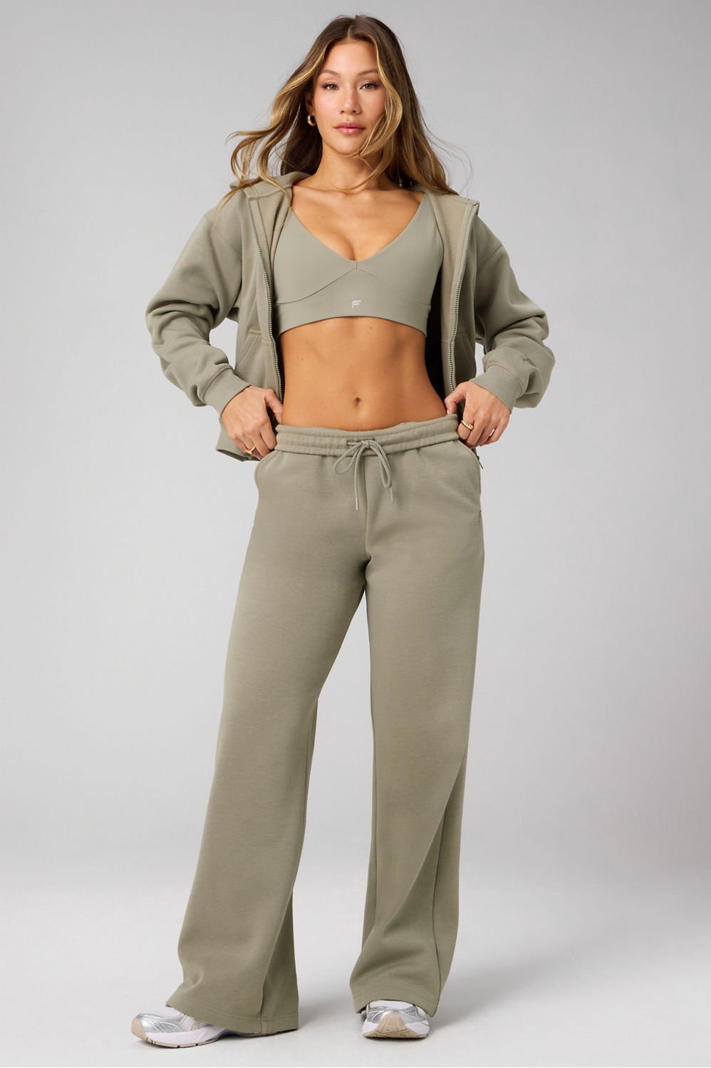 Fabletics Cozy Fleece Wide Leg Sweatpant