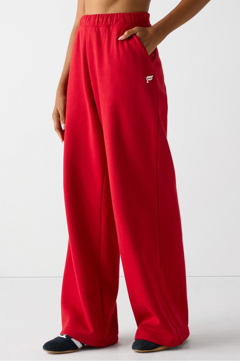 Fabletics Cozy Fleece Wide Leg Sweatpant