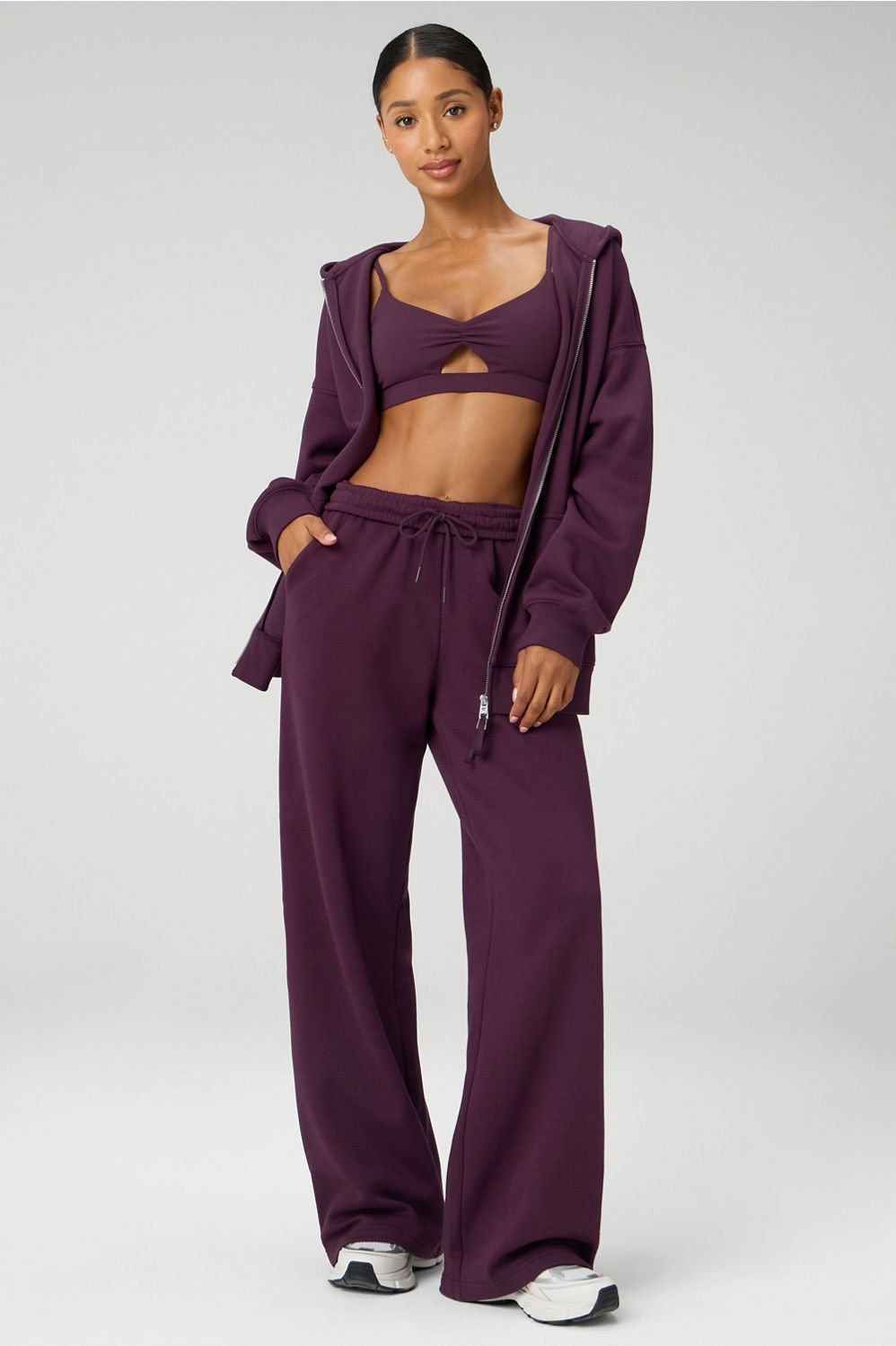 Fabletics Cozy Fleece Wide Leg Sweatpant