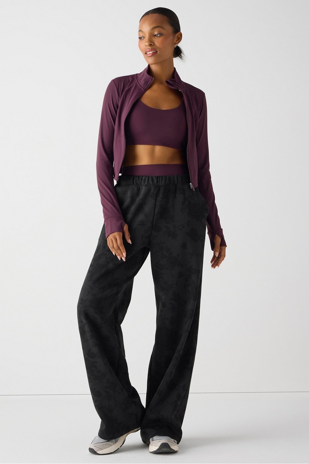 Fabletics Cozy Fleece Wide Leg Sweatpant