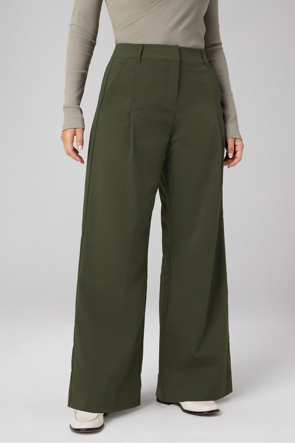 Fabletics Everyday Wide Leg Mid-Rise Trouser