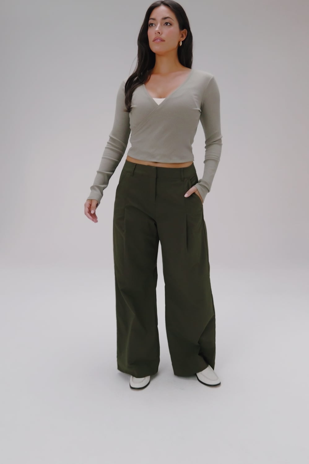 Fabletics Everyday Wide Leg Mid-Rise Trouser