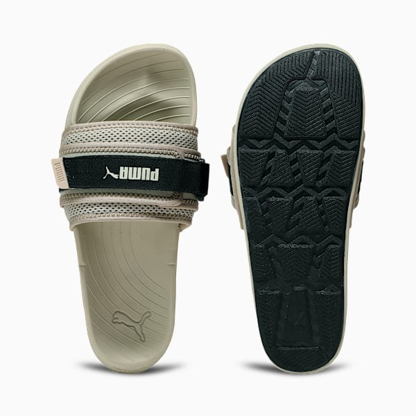 Puma Softridepro Leadpuff Slip-On Slides Desert Dust-Ice Coffee-Puma Black