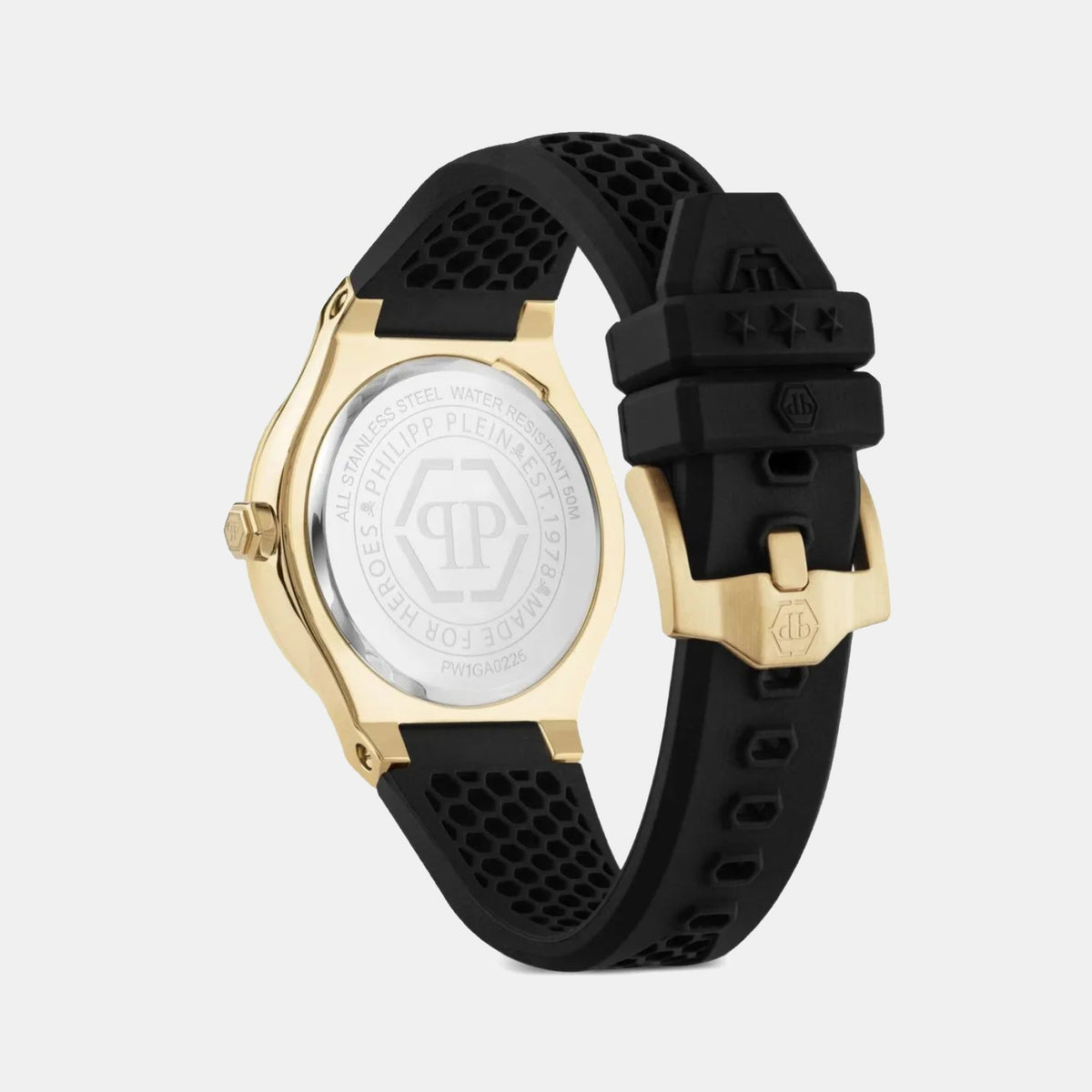 Philipp Plein Men Quartz Black Dial Multi-Function Silicone Watch PW1GA0226