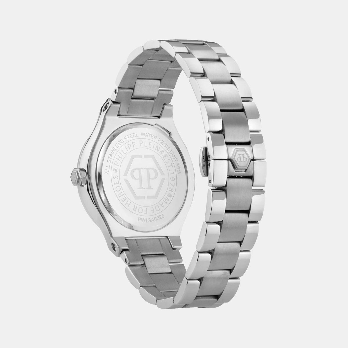 Philipp Plein Men Quartz Black Dial Multi-Function Stainless Steel Watch PW1GA0326