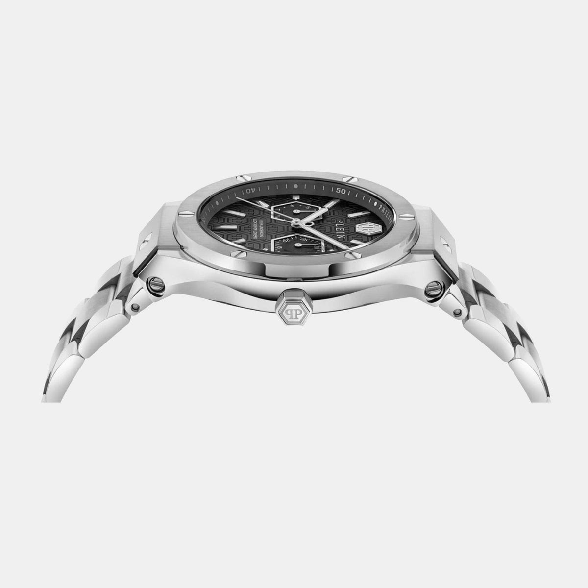 Philipp Plein Men Quartz Black Dial Multi-Function Stainless Steel Watch PW1GA0326