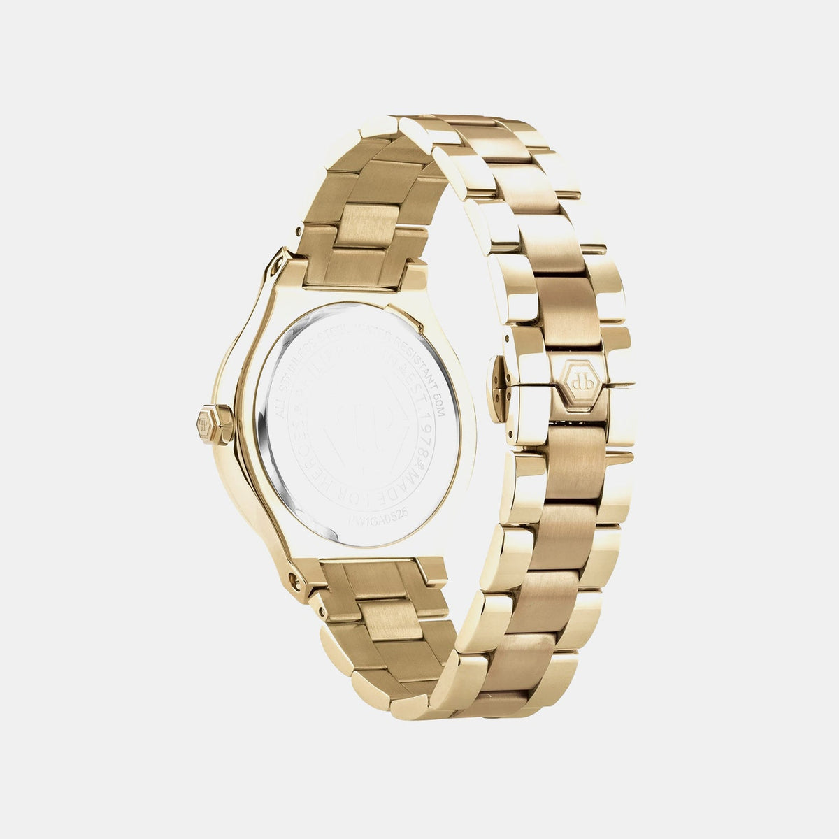 Philipp Plein Men Quartz Gold Dial Multi-Function Stainless Steel Watch PW1GA0526