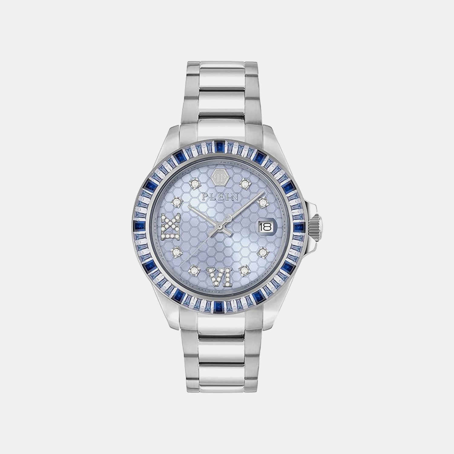 Philipp Plein Lady Empire Unisex Quartz Blue Dial Analog Stainless Steel Watch Pw2Fa0125