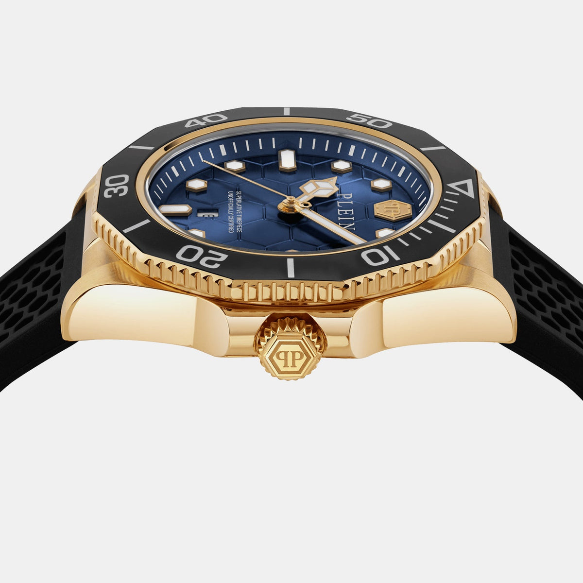 Philipp Plein Aquastorm Men Quartz Blue Dial Analog Silicone Watch PW2GA0226