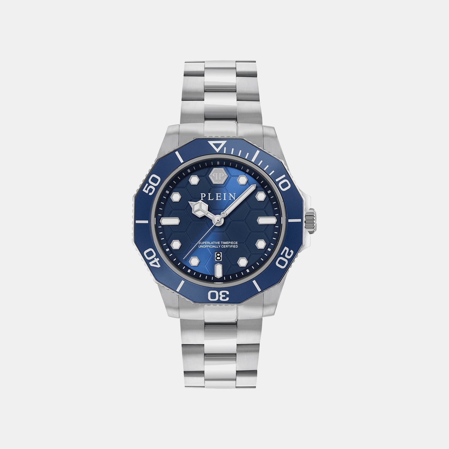 Philipp Plein Aquastorm Men Quartz Blue Dial Analog Stainless Steel Watch Pw2Ga0426