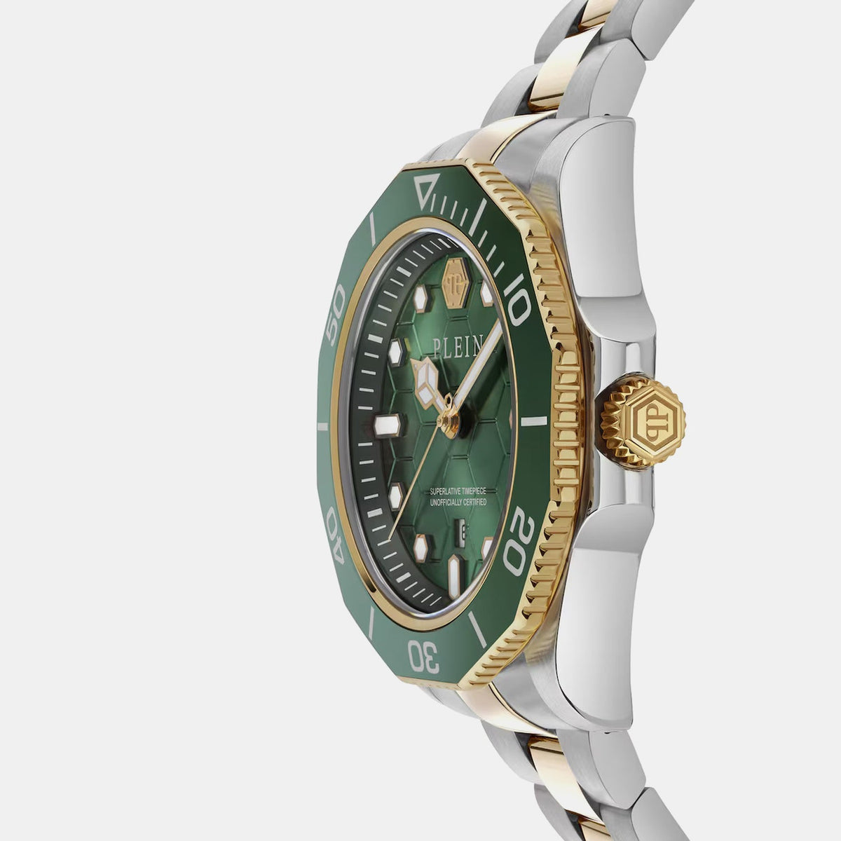Philipp Plein Aquastorm Men Quartz Green Dial Analog Stainless Steel Watch PW2GA0526