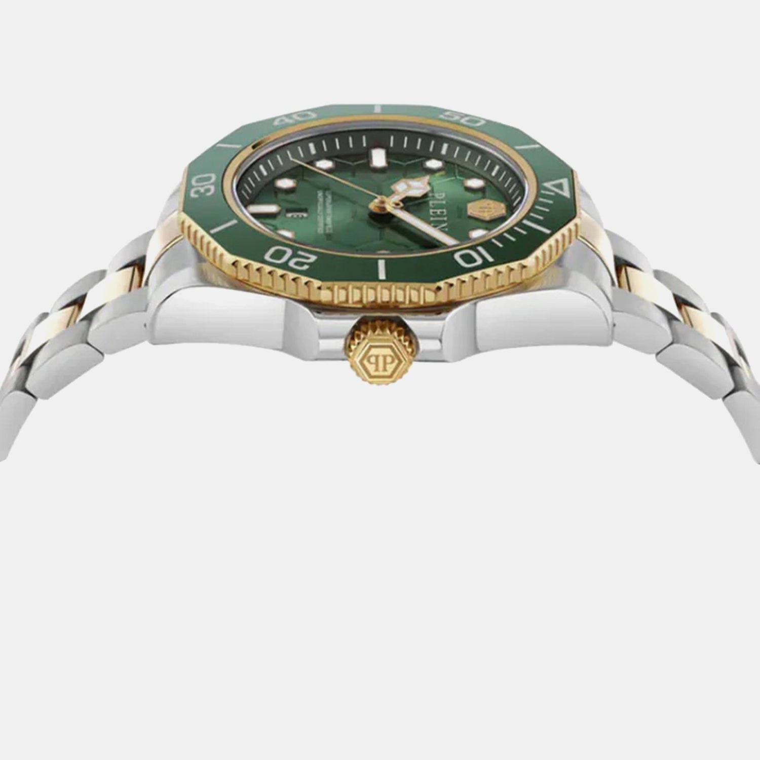 Philipp Plein Aquastorm Men Quartz Green Dial Analog Stainless Steel Watch Pw2Ga0526
