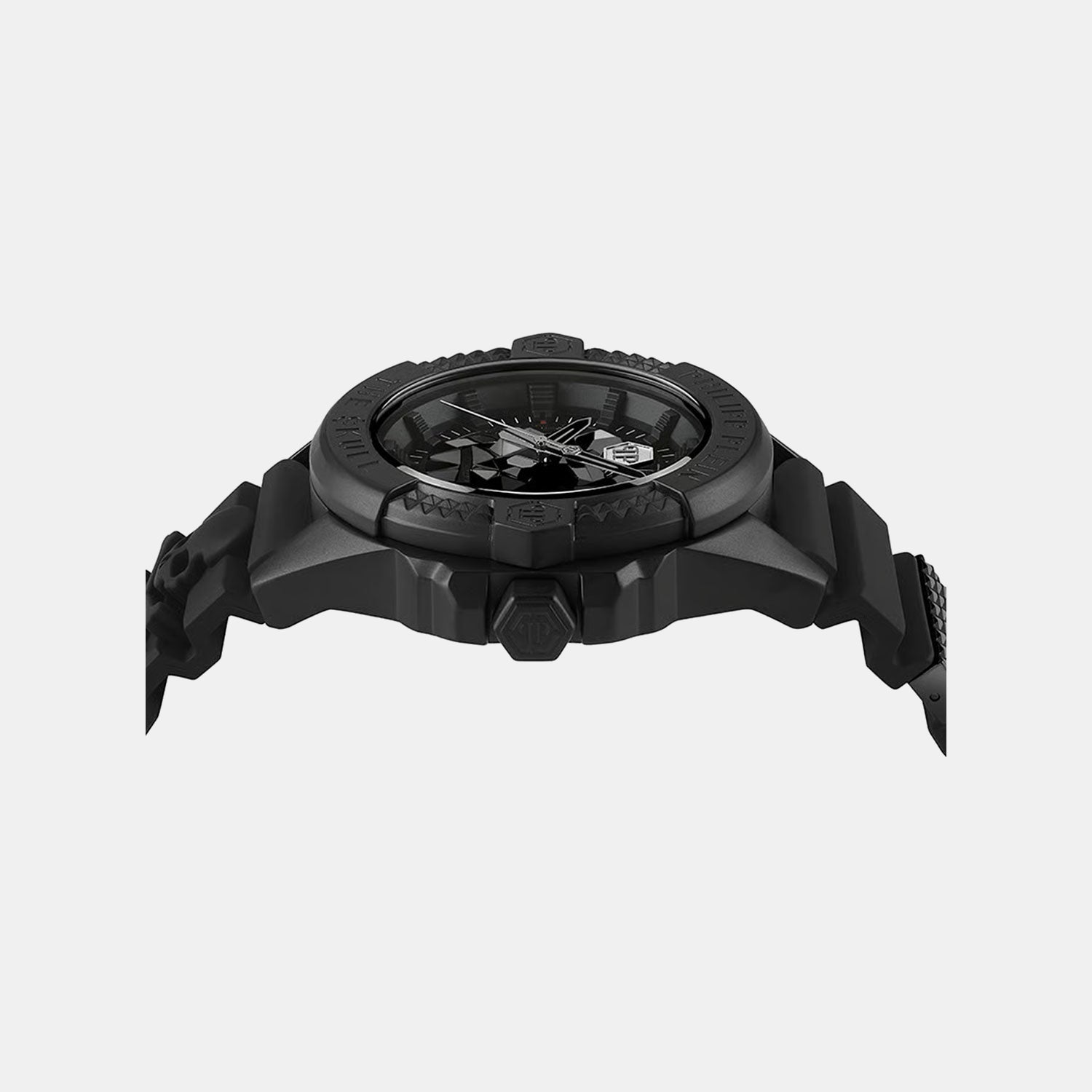 Philipp Plein Aaa - The Skull 44Mm Men Quartz Black Dial Analog Silicone Watch Pwaaa0721