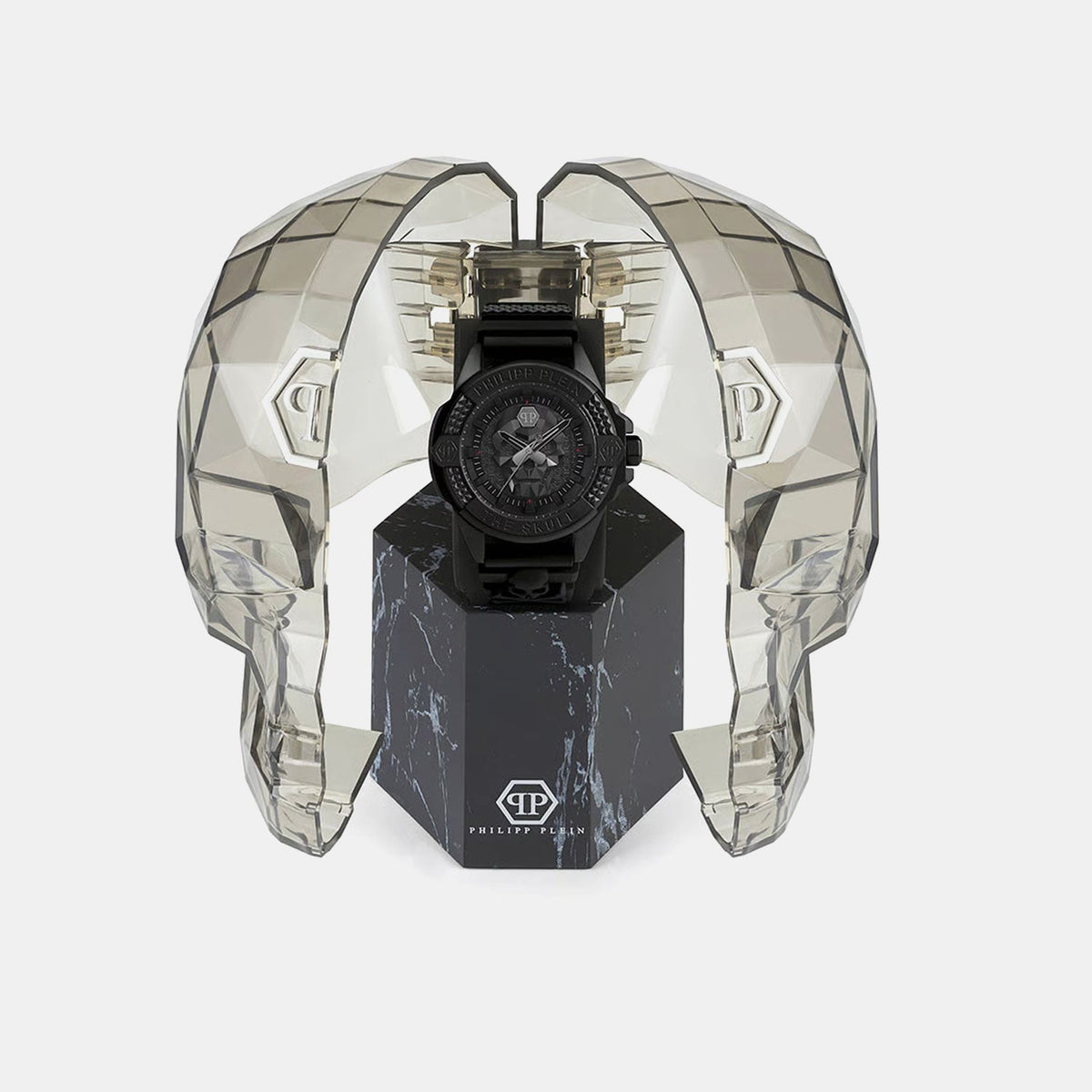 Philipp Plein Aaa - the Skull Men Quartz Black Dial Analog Silicone Watch PWAAA0721