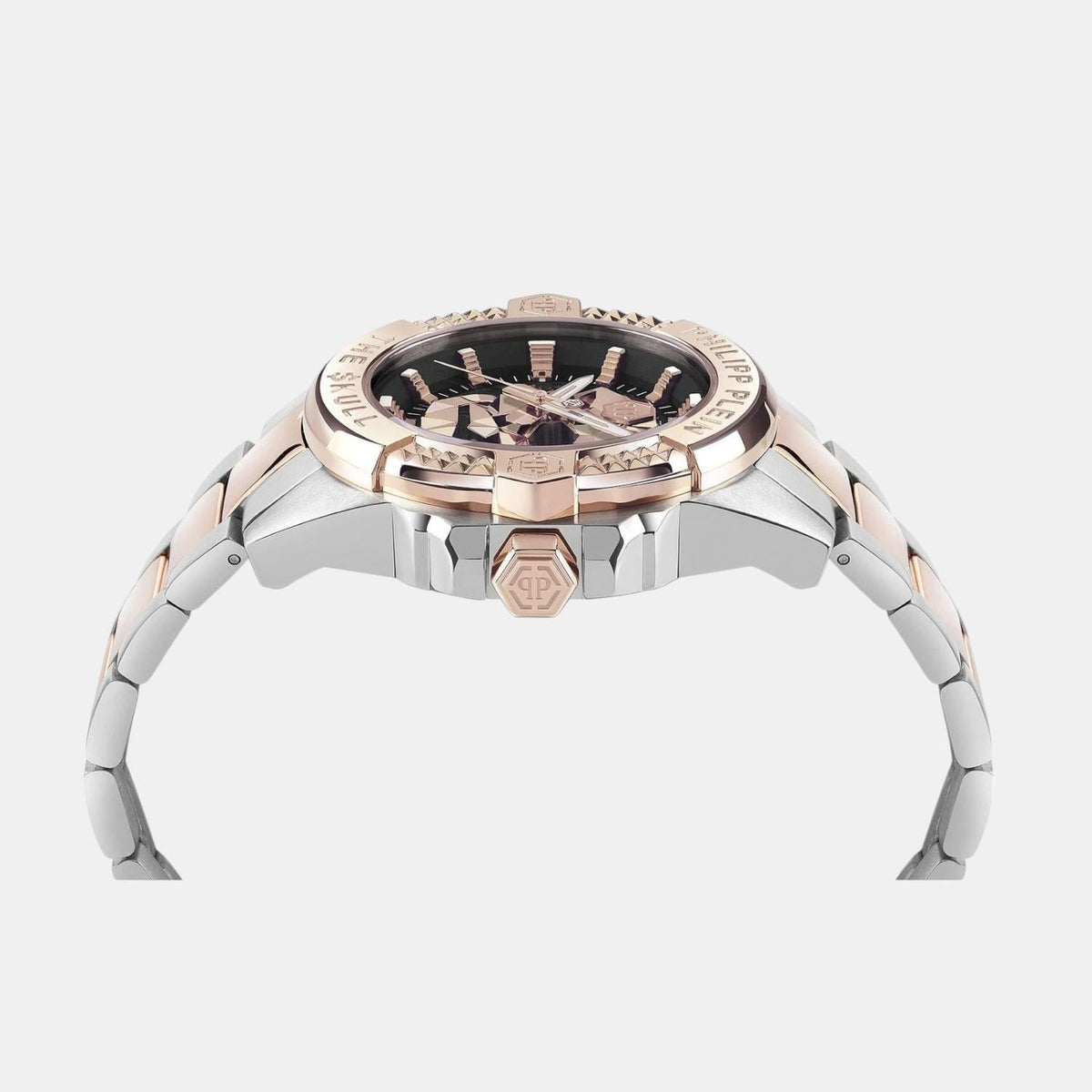 Philipp Plein Men Quartz Brown Dial Analog Stainless Steel Watch PWAAA2925