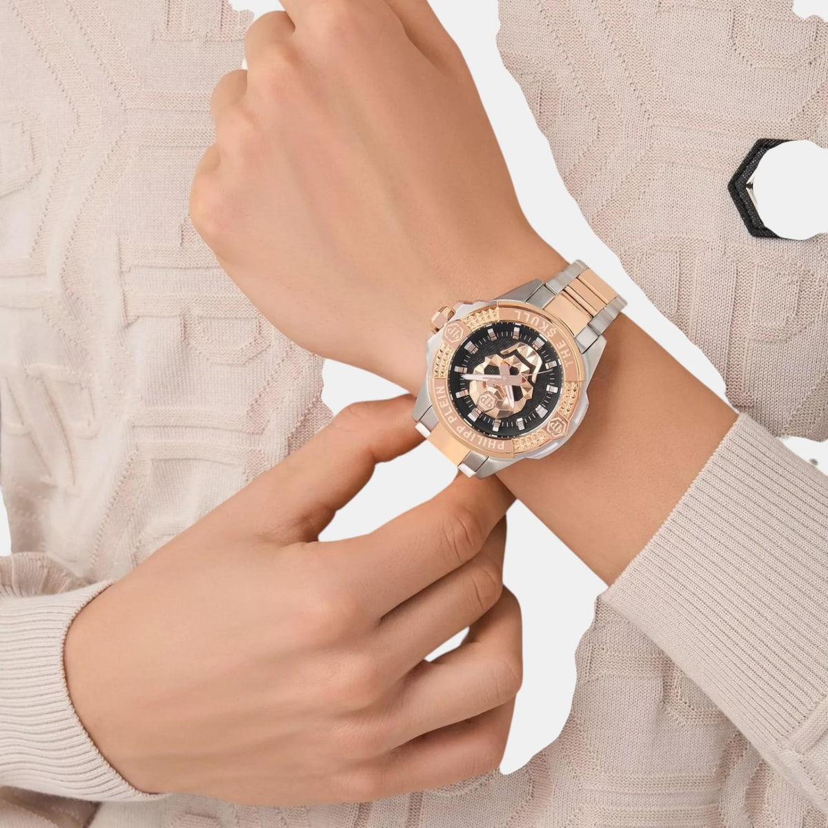 Philipp Plein Men Quartz Brown Dial Analog Stainless Steel Watch PWAAA2925