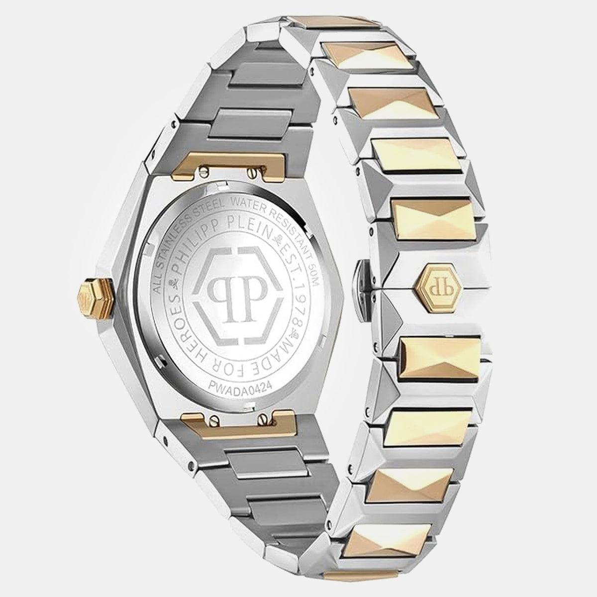 Philipp Plein $Kull Spikes Women Quartz Multicolour Dial Analog Stainless Steel Watch PWADA0424