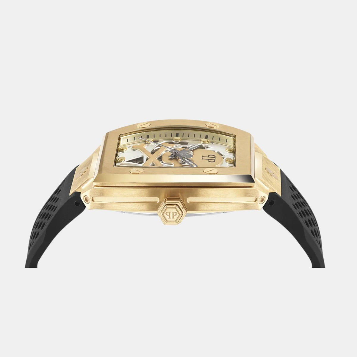 Philipp Plein Men Automatic White Dial Analog Silicone Watch PWBAA0321