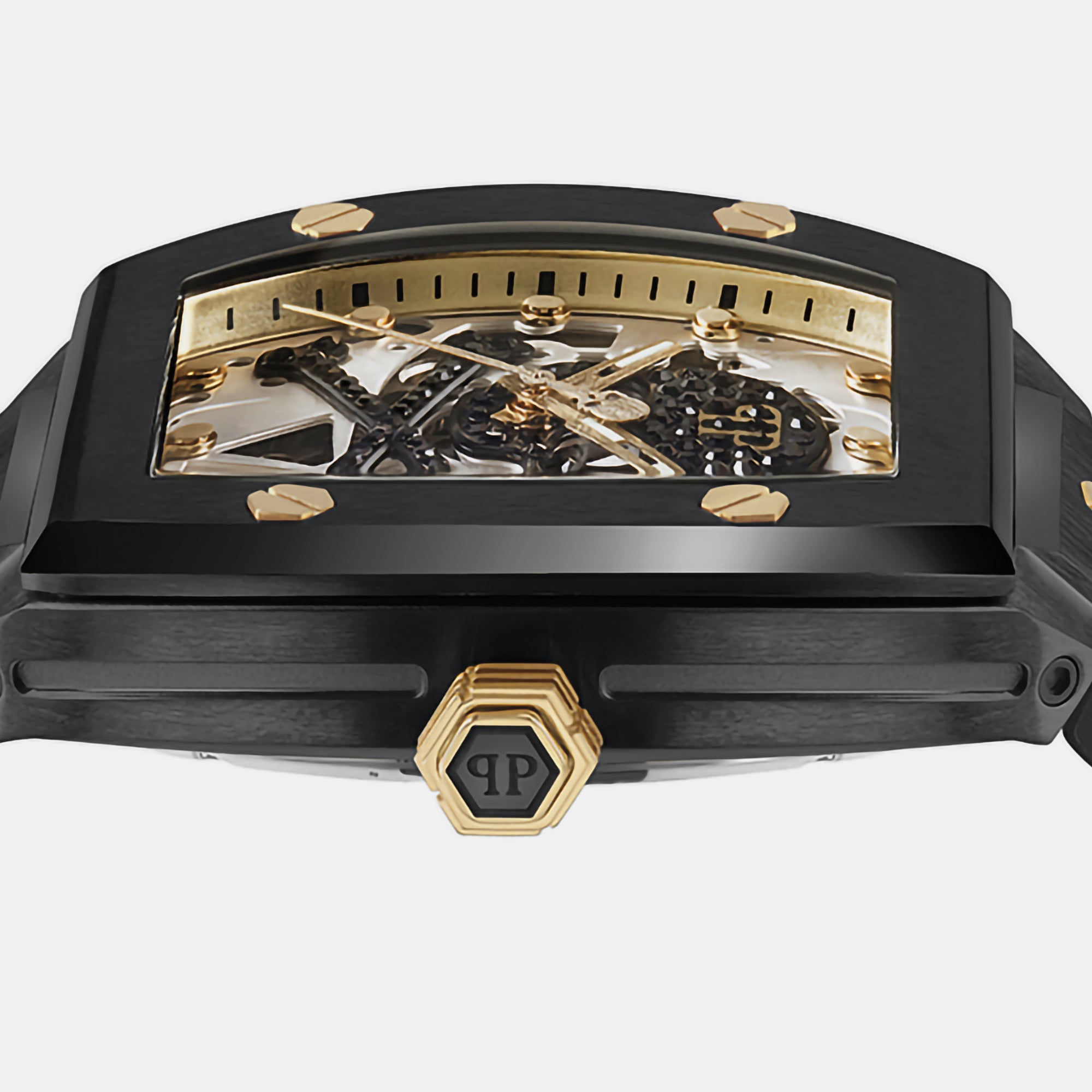 Philipp Plein $Kull Men Automatic Black Dial Analog Silicone Watch Pwbaa0521