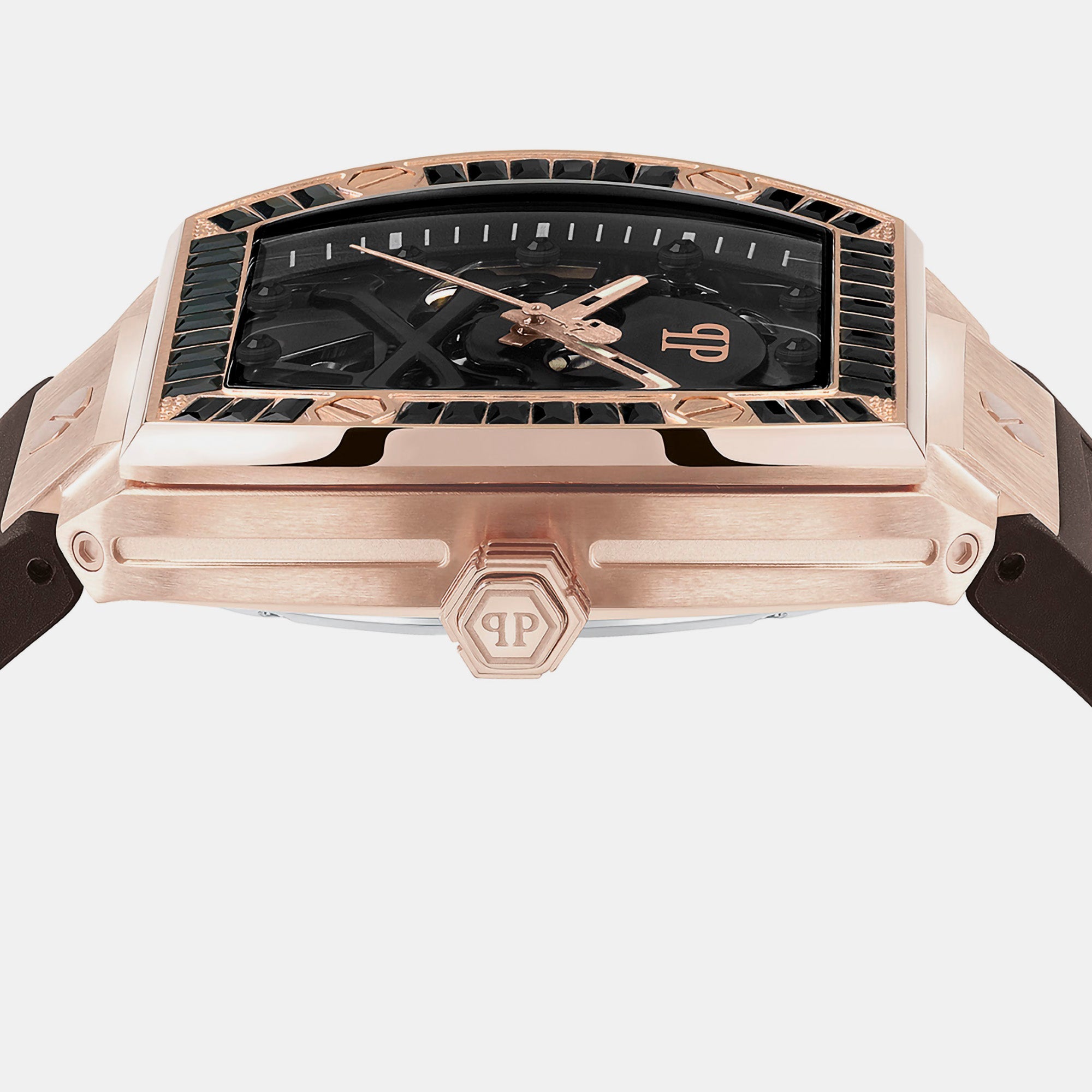 Philipp Plein $Keleton Men Automatic Black Dial Analog Silicone Watch Pwbaa1723