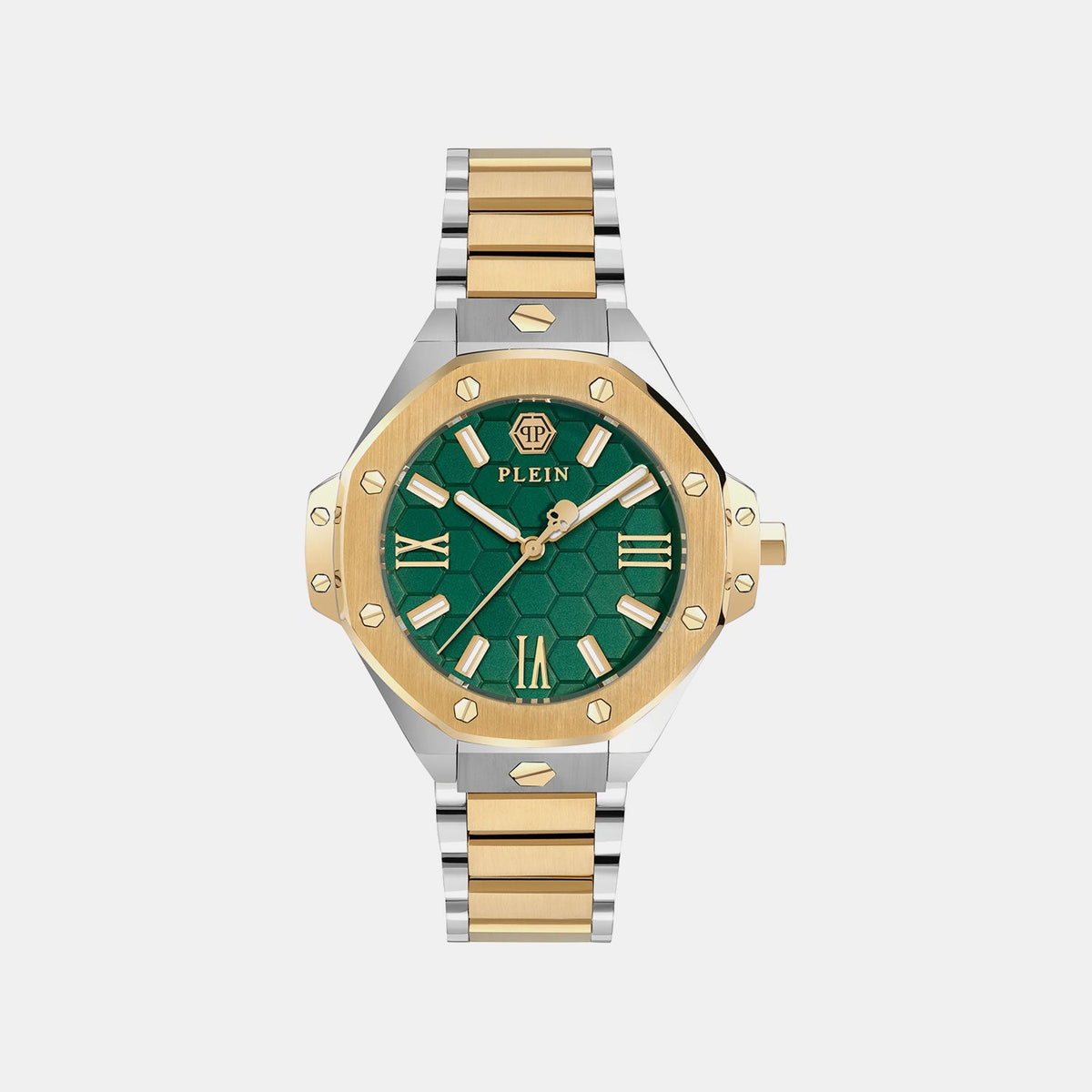 Philipp Plein Bda-Plein Lady Royal Women Quartz Green Dial Analog Stainless Steel Watch PWBDA0724