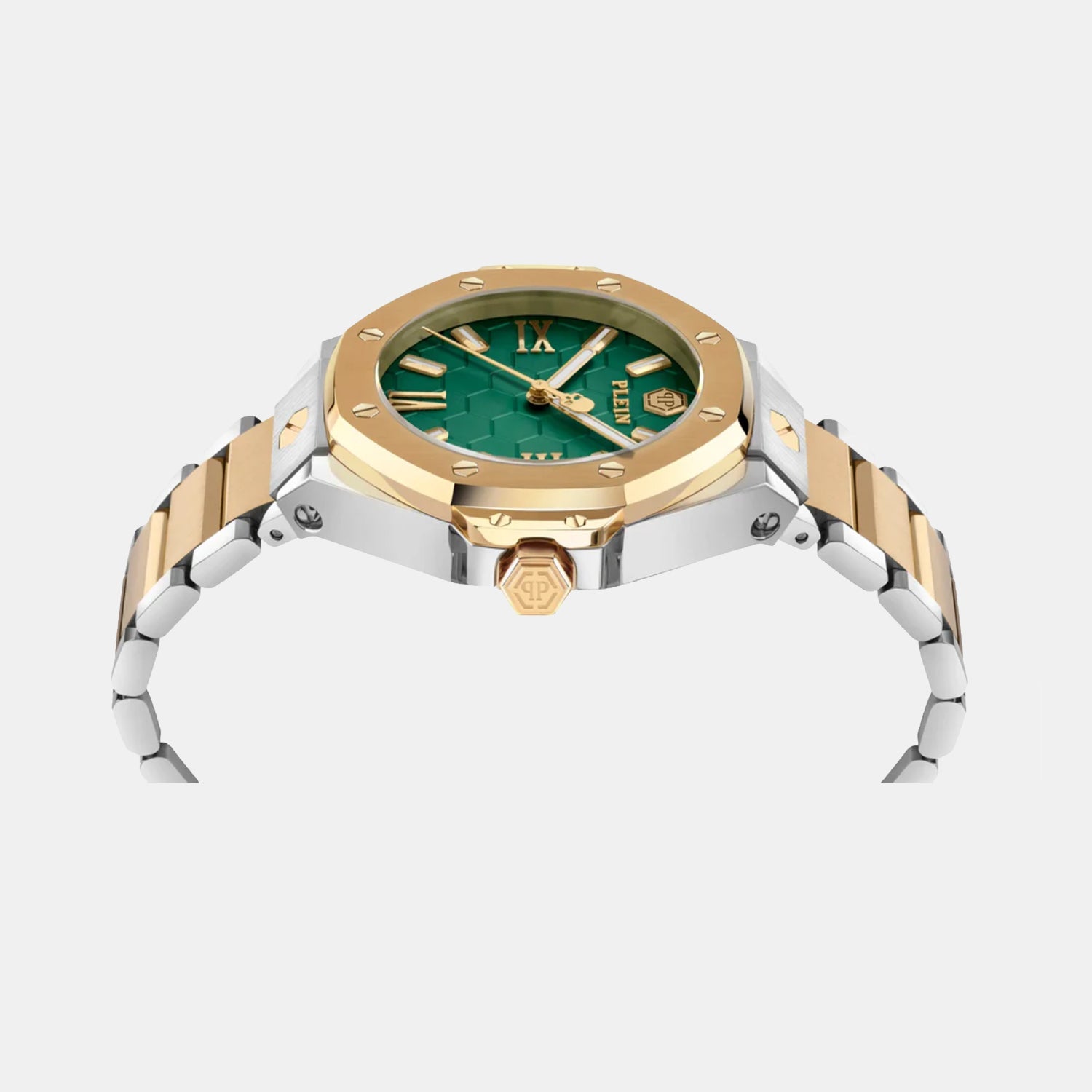 Philipp Plein Bda-Plein Lady Royal 39Mm Women Quartz Green Dial Analog Stainless Steel Watch Pwbda0724