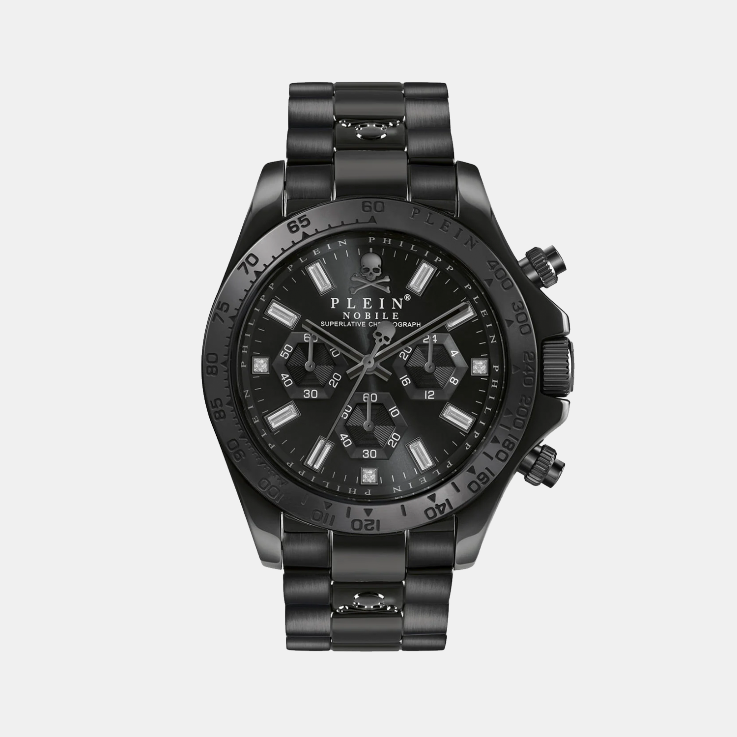 Philipp Plein Women Quartz Black Dial Chronograph Stainless Steel Watch Pwcaa0421