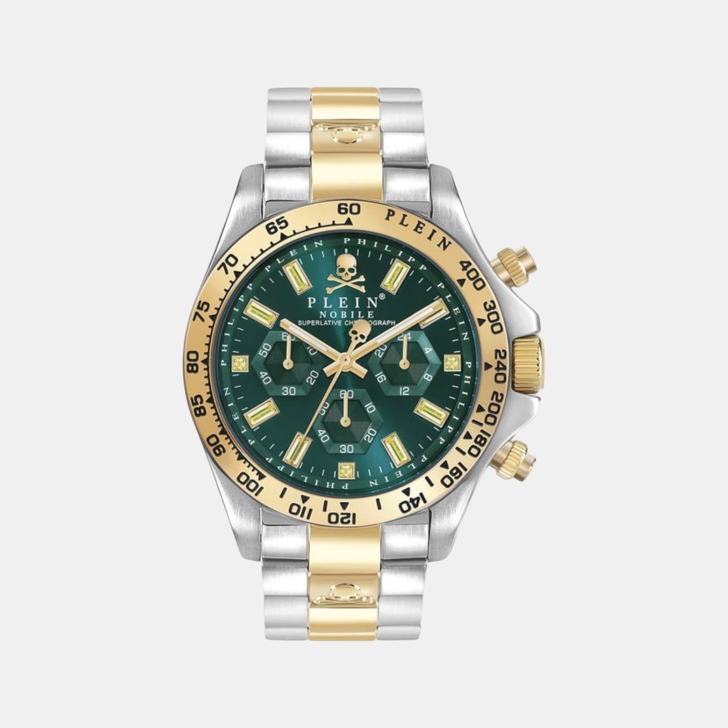 Philipp Plein Women Quartz Green Dial Chronograph Stainless Steel Watch PWCAA0821