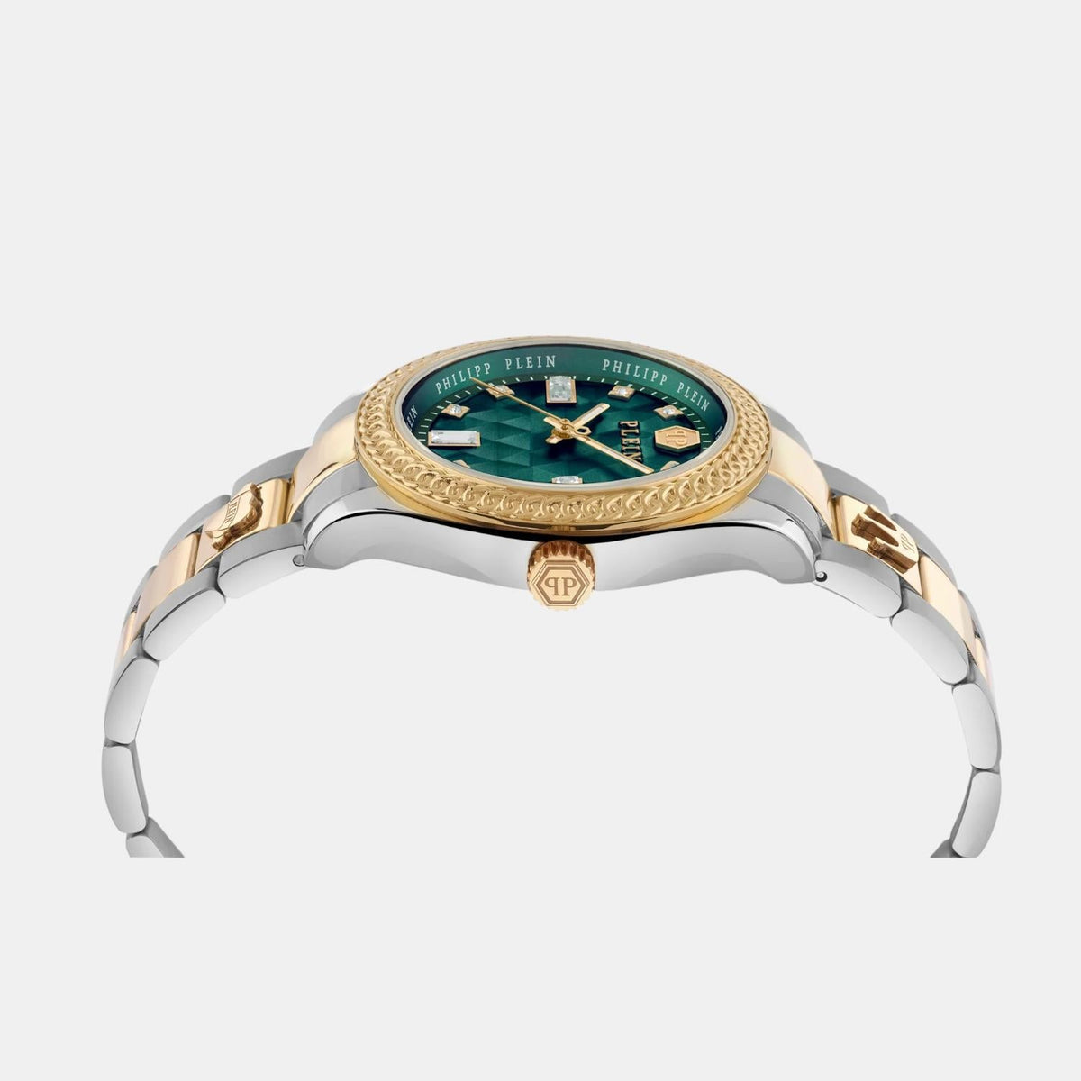 Philipp Plein Women Automatic Green Dial Analog Stainless Steel Watch PWCDA0524