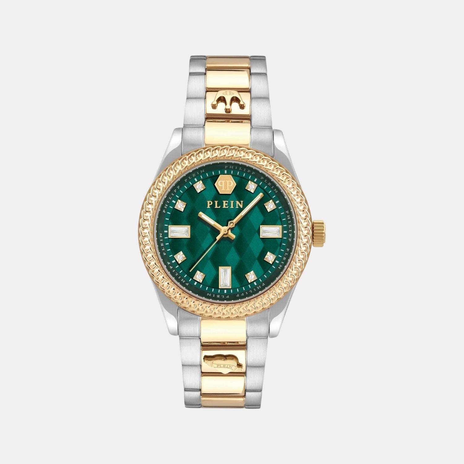 Philipp Plein Women Automatic Green Dial Analog Stainless Steel Watch Pwcda0524
