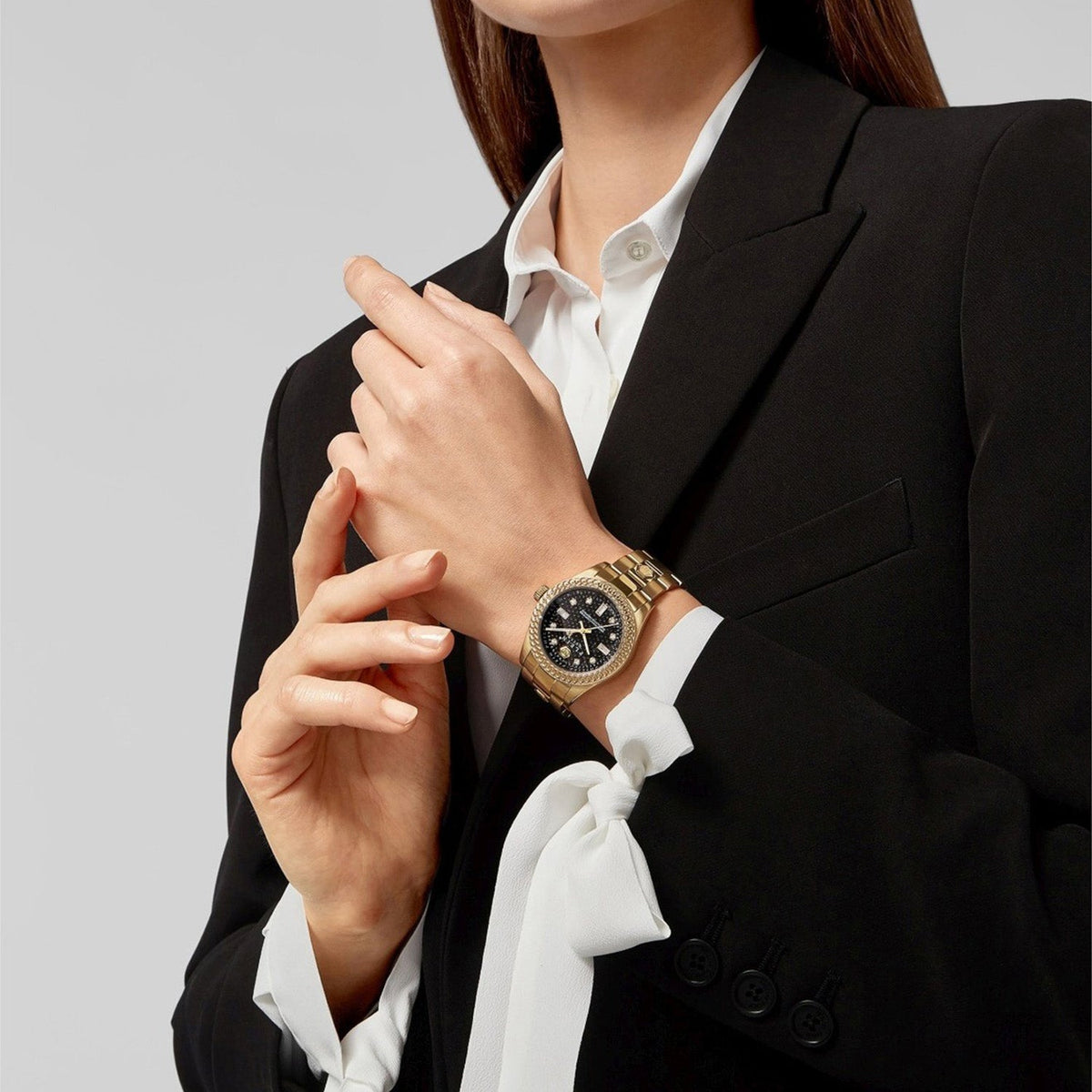 Philipp Plein Queen Women Quartz Black Dial Analog Stainless Steel Watch PWDAA0621