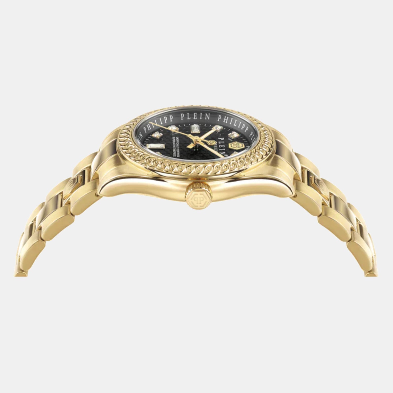 Philipp Plein Queen Women Quartz Black Dial Analog Stainless Steel Watch Pwdaa0621