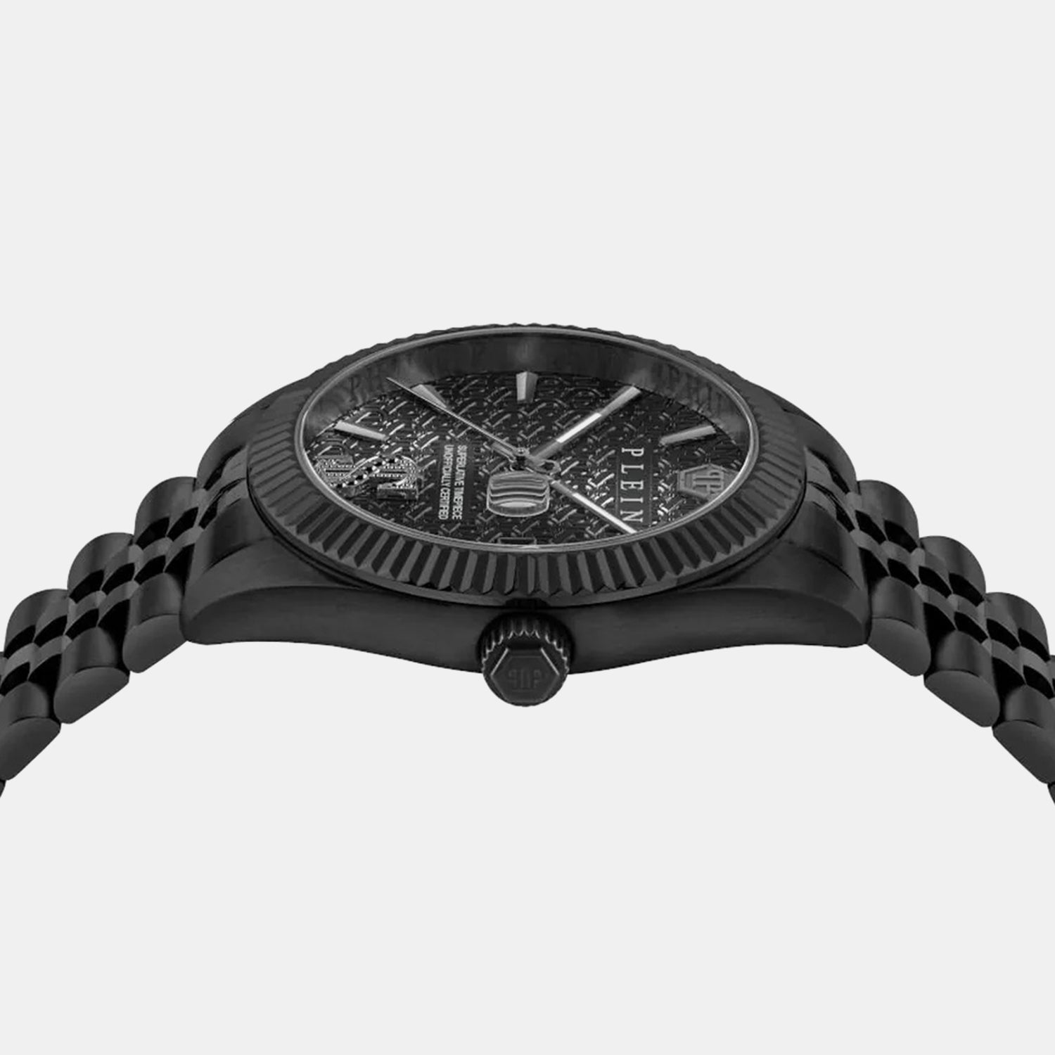 Philipp Plein Superlative Men Quartz Black Dial Analog Stainless Steel Watch Pwmfa1125