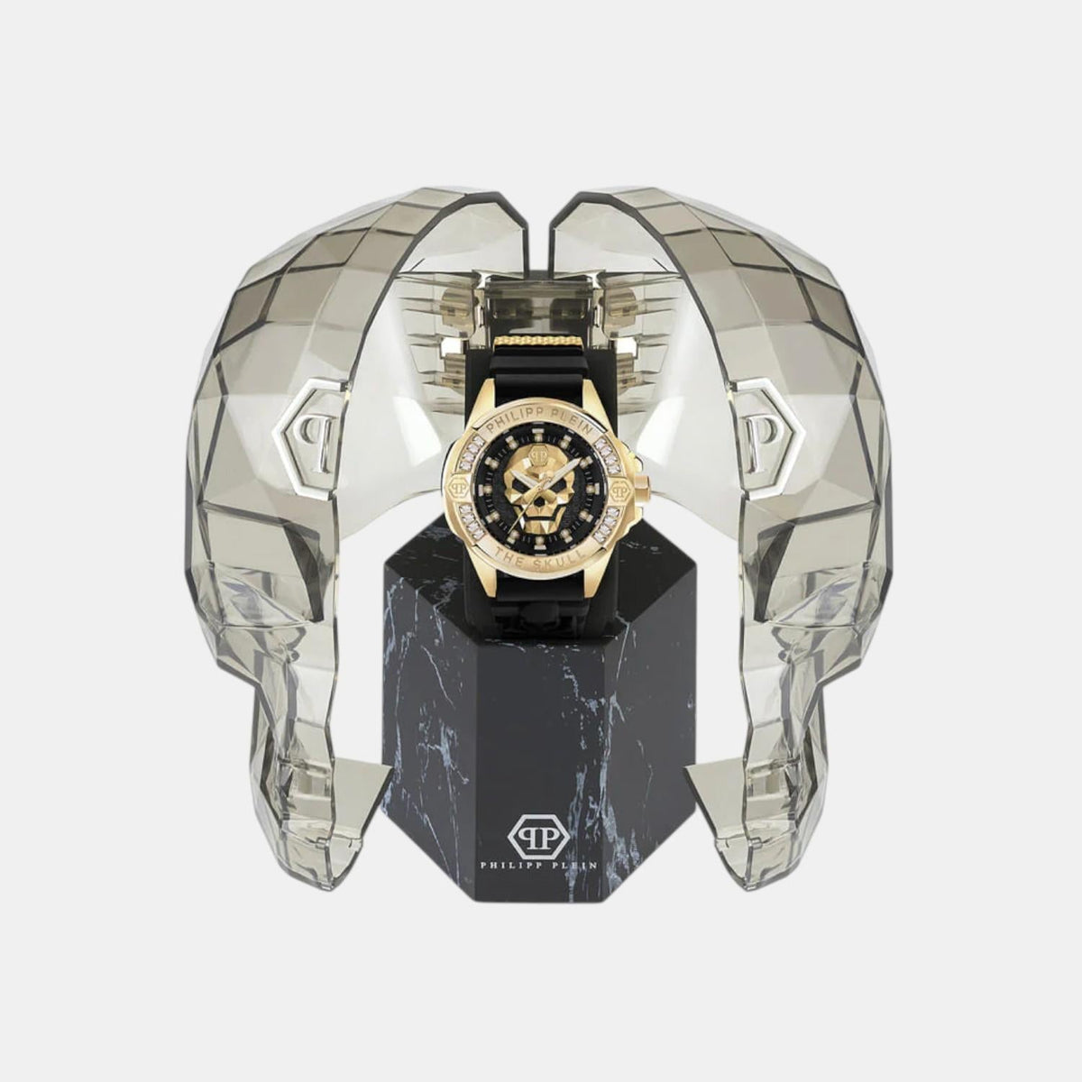 Philipp Plein Unisex Quartz Black Dial Analog Silicone Watch PWNAA0122
