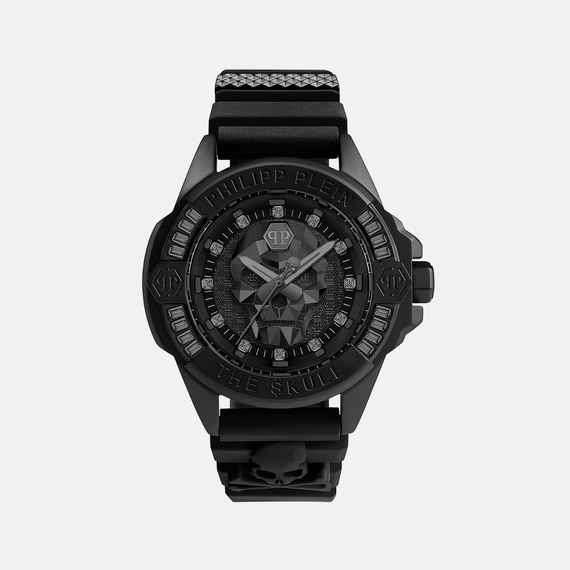 Philipp Plein Unisex Quartz Black Dial Analog Silicone Watch Pwnaa0322
