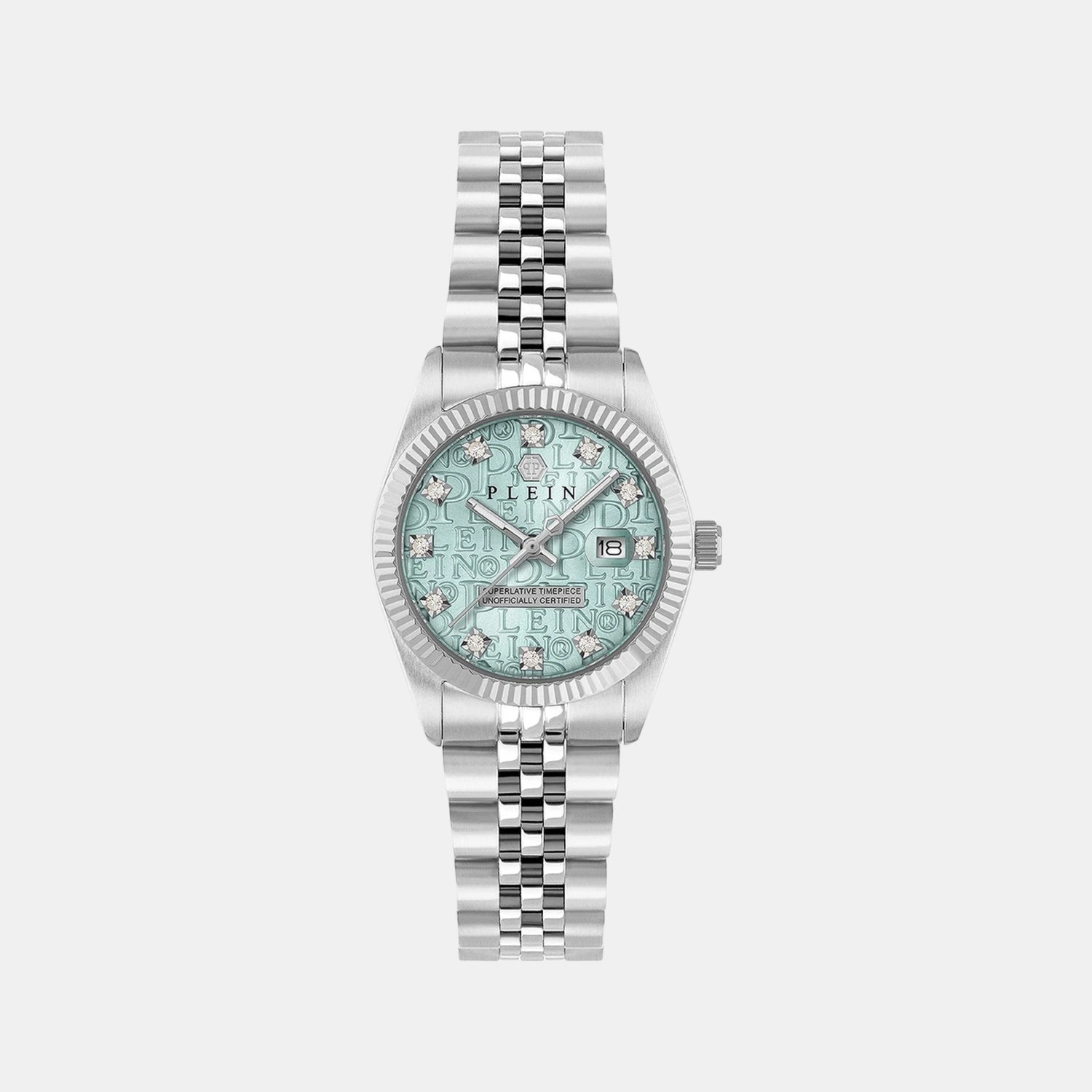 Philipp Plein Women Quartz Blue Dial Analog Stainless Steel Watch Pwnfa0225